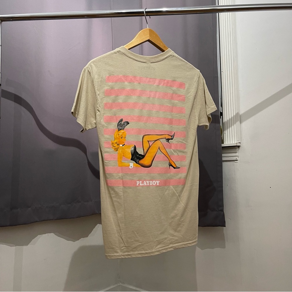 Playboy Tan T-Shirt with Logo